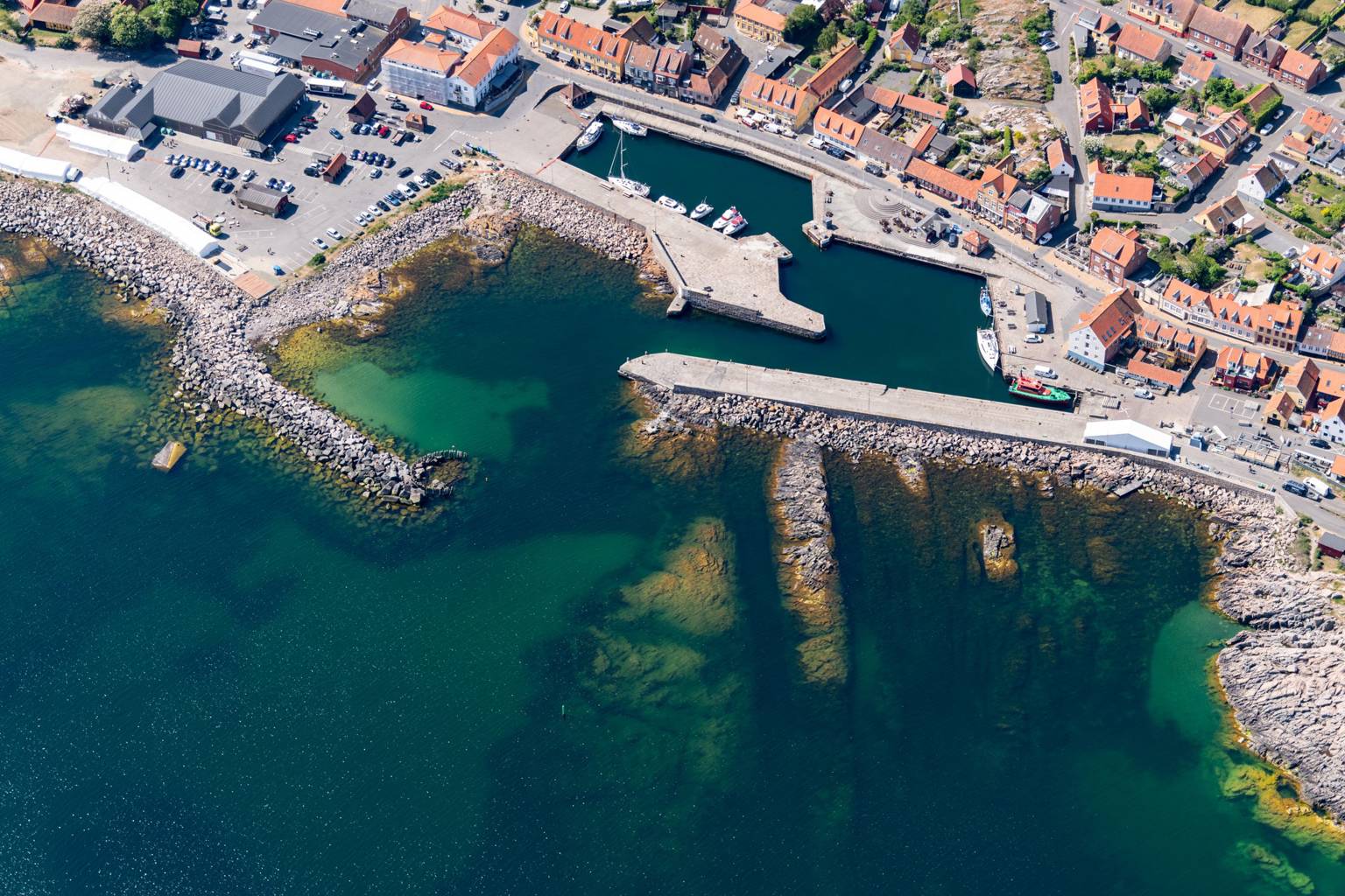 Allinge Havn, Bornholm — luftfoto